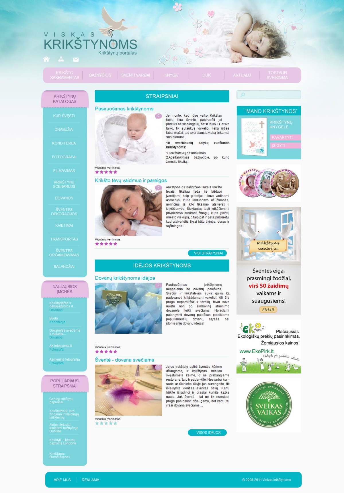 Svetainiu kurimas